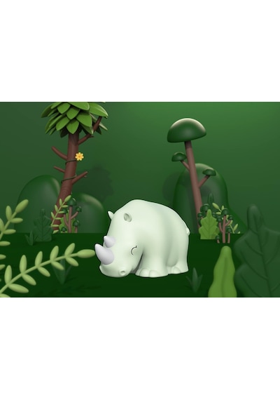 Dhink Dhınk477 Baby Rhino Gece Lambası, Yeşil Sku: Smg8690010045317 10 Parça Siyah