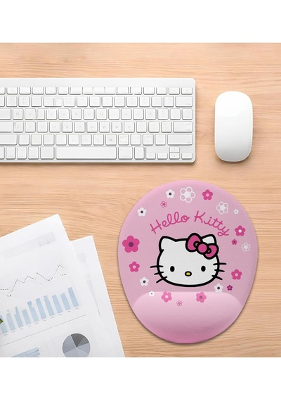Lexroo Hello Kitty Desenli Bilek Destekli Mouse Pad Standart
