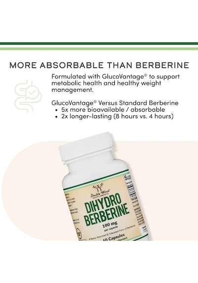 Double Wood Dıhydro Berberine 100 Mg 60 Kapsül Better Absorded & Tolered Form Of Berberine