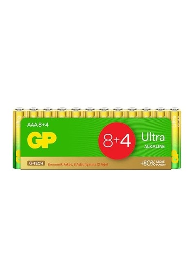 Gp G-tech Ultra Alkalin İnce Lr03 - Aaa Boy 1.5v Pil 12&apos Li Shrink