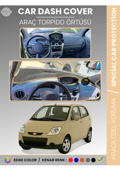 Chevrolet Spark 2009-2015 Torpido Örtüsü Ön Göğüs Koruma Torpido Koruma Tam Uyum Çatlamayı Önler - 127 Stiloto