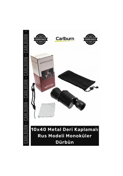 Dürbün Baigish Profesyonel Net Görüntü Kaliteli 10x40 Metal Deri Kaplamalı Rus Modeli Monoküler