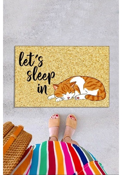 Pvc Let'S Sleep In Özel Tasarım Iç Ve Dış Kapı Önü Paspası