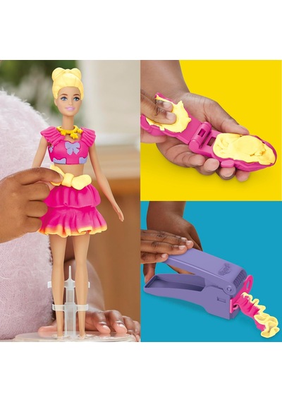 Play-doh Barbie Fırfır Ve Fiyonk Oyuncak Bebek Seti