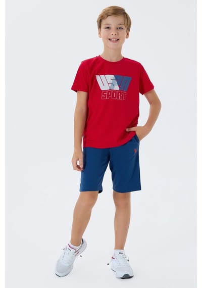 U.s. Polo Assn. Erkek Çocuk Kırmızı Bermuda Takım 5274-49817 Kırmızı