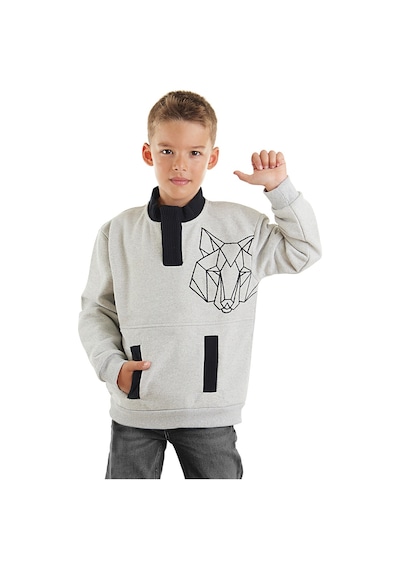 Denokids Mshb&g Kurt Erkek Çocuk Sweatshirt - Gri