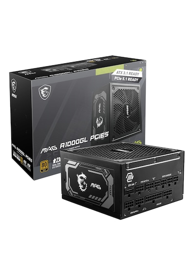 Msi PSU MAG A1000GL PCIE5 80+ Gold Full Modüler Güç Kaynağı