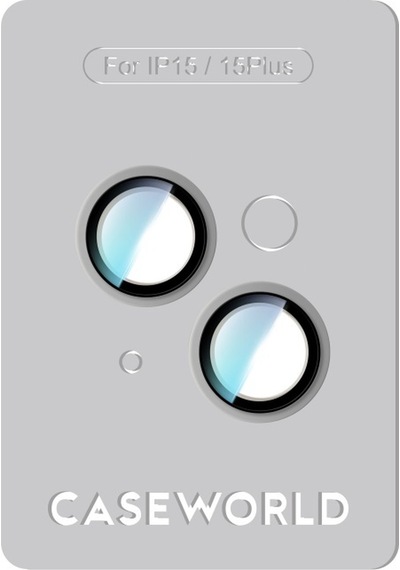 Apple iPhone 15 Uyumlu Plus Caseworld Alloy Serisi Oleofobik Anti Reflective Kamera Lens Koruyucu Gümüş