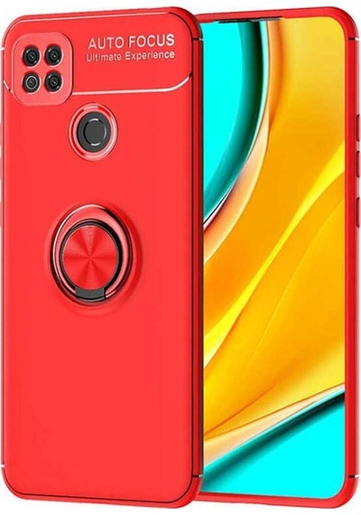 Xiaomi Redmi 9c Kılıf Zore Ravel Silikon Kapak Kırmızı