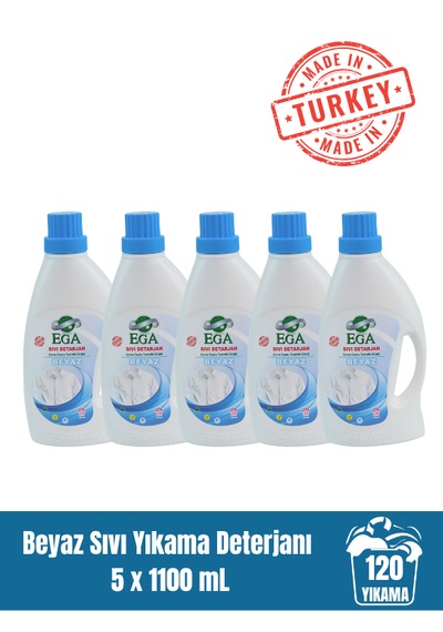 Beyaz Sıvı Yıkama Deterjanı 5x 1100 Ml 5 L