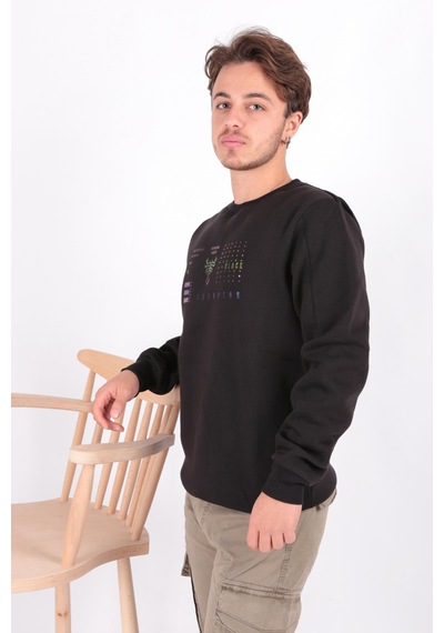 Cazador 5174 Erkek 3 İplik Sweatshirt Siyah