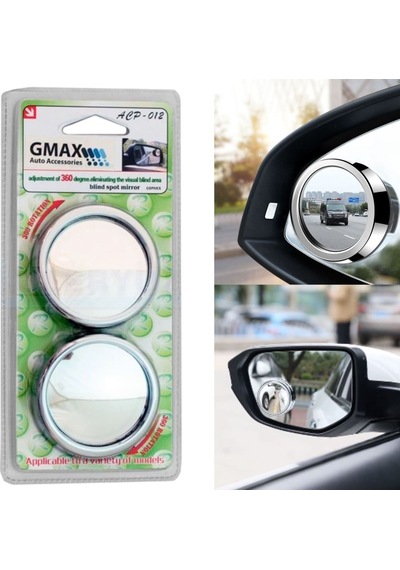 Kör Nokta Aynası Krom 360 Derece Açı Ayarlı Dış Bükey Lens 2li Set Üniversal Acp-012