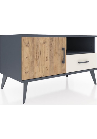 Hyperion Şifonyer 2 Raflı Tek Çekmeceli Tek Kapaklı 88x44x48 Antrasit-çam/aytaşı Çam/aytaşı Hyperion Şifonyer 2 Raflı Tek Çekmeceli Tek Kapaklı 88x44x48 Antrasit-çam/aytaşı Çam/aytaşı