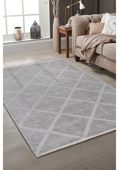 Rodney Vl Yıkanabilir Kaydırmaz Çift Taraf Pamuk Dokuma Beyaz Rix Premium Kalite Kilim A.gümüş