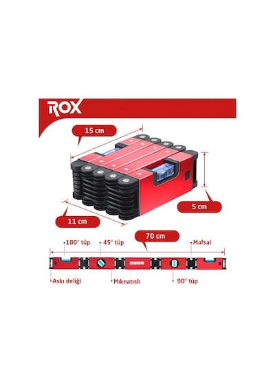 Rox Wood Katlanır Su Terazisi 70 CM