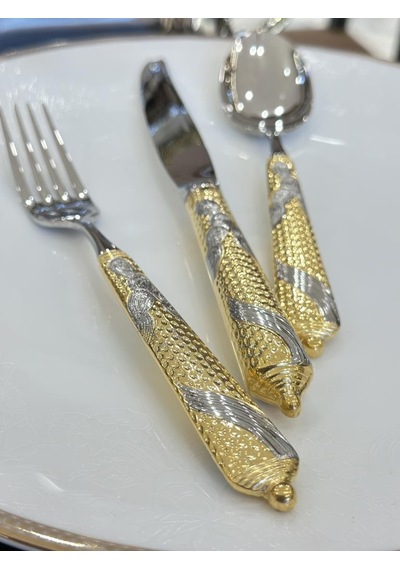 Joy Carmen Embossed Gold 89 Parça Çatal Kaşık Bıçak Takımı
