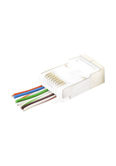 Cat6e Ez Rj45 Metal Konnektör 100 Adet Plastik Kutu - Beyaz Nd2422 Evimdeyokyok
