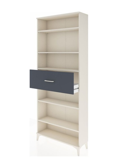 Arges Dolap 5 Raflı Tek Çekmeceli 88x30x221 Aytaşı-antrasit Aytaşı