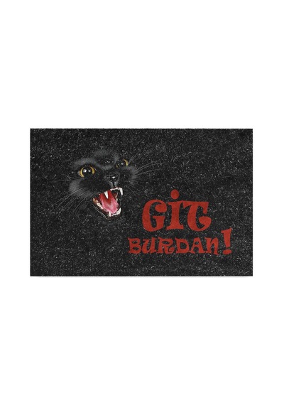Tasarımlı Dekoratif Kapı Önü Paspas, Dış Mekan/ev İçi/banyo/mutfak/yatak Odası/giriş Paspasları Git Buradan Siyah, 40x60 Sku: Zeusb0bk1rpn3c 11ypycoco