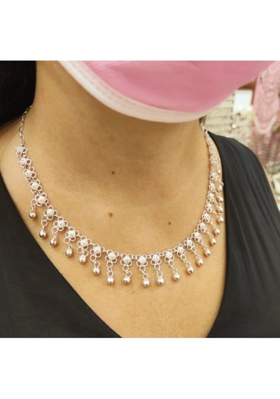 Oriental Kuyumculuk Jewellery Telkari Kişniş Akıtma Gümüş Kolye Gümüş