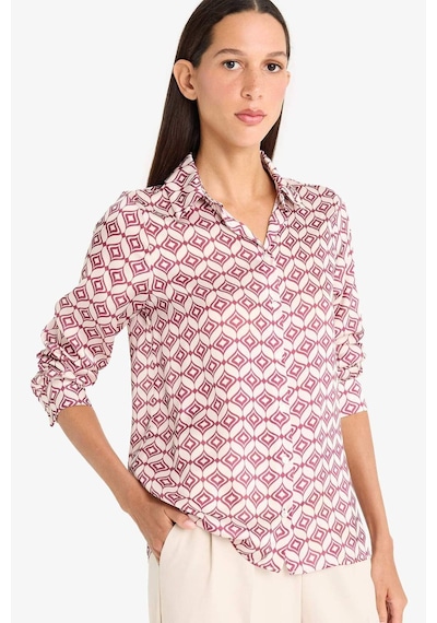Defacto Regular Fit Gömlek Yaka Deswnli Saten Uzun Kollu Gömlek F5192ax25smbk81 Siyah