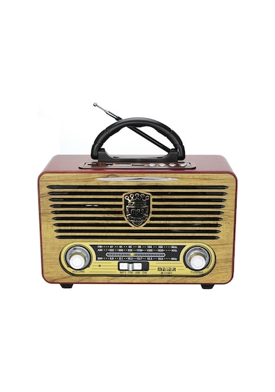 Şarjlı Nostaljik Retro Radyo Sd Kart Usb Bluetooth Fm Radyolu Taşınabilir Kablosuz Hoparlör M-115bt