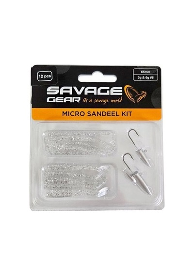 Savage Gear Lrf Micro Sandeel Kit 12 Adet 1+1.5+5 Silver