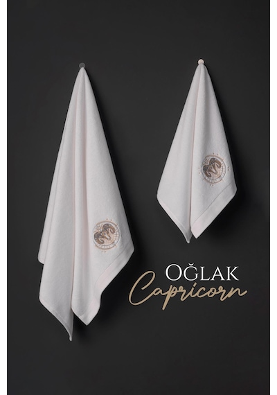 Varol %100 Microcotton Üst Kalite Havlu Seti Burç Nakışlı Oğlak-standart Oğlak Diğer