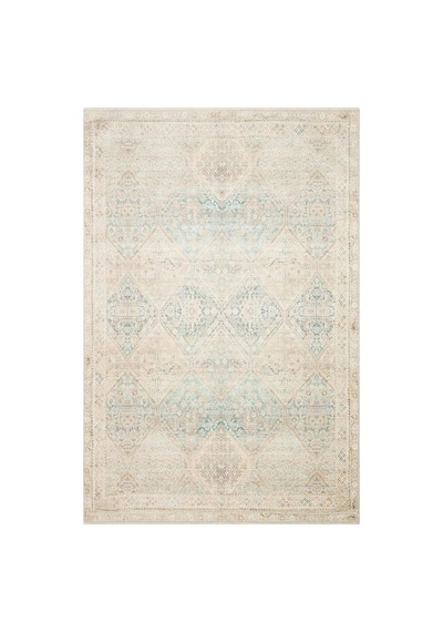 Eko Halı Grace Grc 04 Sky Vintage Halı Pastel Klasik Desenli Saçaklı Salon Halısı Mavi