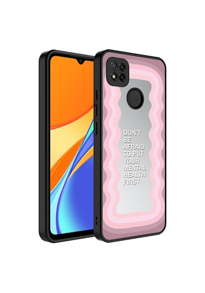 Xiaomi Redmi 9c Kılıf Aynalı Desenli Kamera Korumalı Parlak Zore Mirror Kılıf