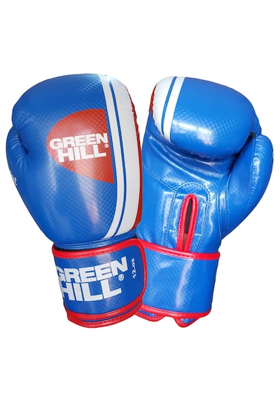 Green Hill Knock Out Carbon Deri Boks Ve Kick-boks Eldiveni Mavi