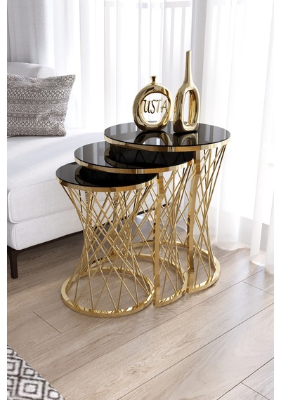 Usta Mekan Hasır Telli Model Gold Zigon Siyah Temperli Cam Gold - Siyah