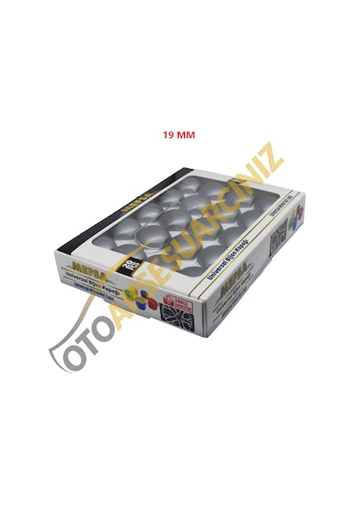 A Kalite Mefsa Bijon Kapağı Düz 19 Mm Gri 20 Li Set
