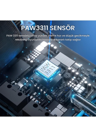 Sc380 Pro Paw3311 Sensör 12000 Dpı 1000hz Kablolu Ve Kablosuz Gaming Oyuncu Mouse Beyaz