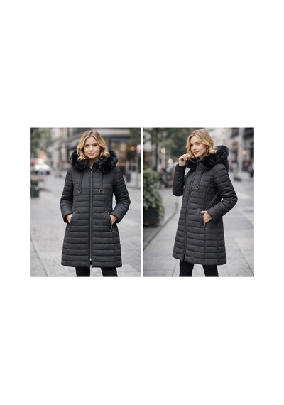 Trenç Çıkabilir Kapüşonlu Mont Siyah - 827872246 Siyah
