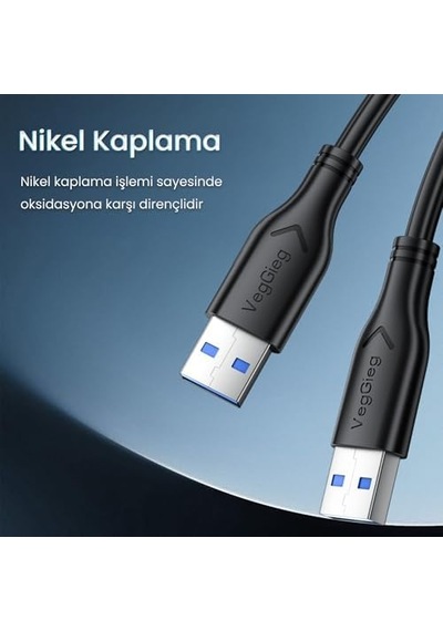Usb-a Male To Male Uzatma Usb 3.0 Kablo 1.5 Metre