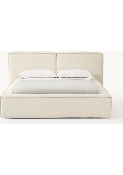 Nova Karyola Baza Başlık Set 180x200 Cm. Kırık Beyaz Keten Kumaş Montaj Dahil Nova Karyola Baza Başlık Set 180x200 Cm. Kırık Beyaz Keten Kumaş Montaj Dahil