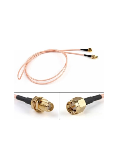 Rg316 50cm Sma Erkek Dişi Kablo Rf Uzatma Kablosu 50 Ohm 0-6ghz Koaksiyel Wifi Gsm Gprs