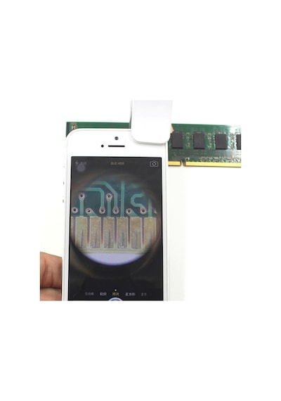 60X Mini Cep Telefonu için Mandallı Mikroskop Uv Ledli Büyüteç