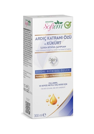Softem Ardıç Katranı Özlü Ve Kükürtlü Şampuan 300 Ml