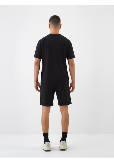 Xint Siyah Pamuk Dokulu Regular Fit Tişört 502222