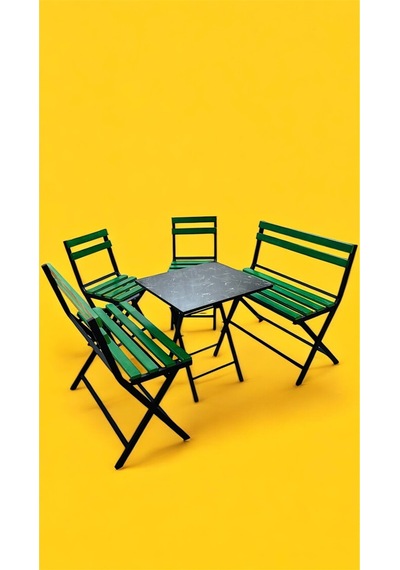 Modern 2-2-1-1 Balkon Bahçe Mutfak Bistro Set Katlanır Masa-sandalye 6 Kişilik Yeşil Modern 2-2-1-1 Balkon Bahçe Mutfak Bistro Set Katlanır Masa-sandalye 6 Kişilik Yeşil