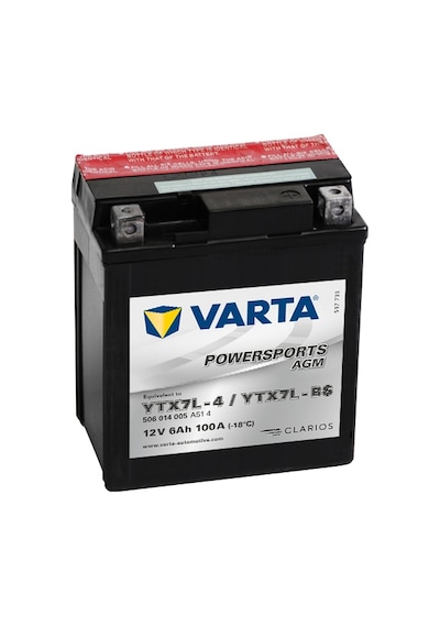 Varta Powersports Agm Ytx7l-bs 12v6ah 100a Akü