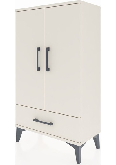 Arges Komodin 3 Raflı Tek Çekmeceli 2 Kapaklı 60x30x106 Aytaşı-aytaşı Aytası