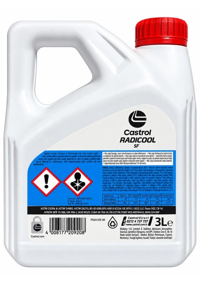 Castrol Radicool Sf 4 Mevsimlik Kırmızı Antifriz 3 Litre 16.10.2026 Üretim