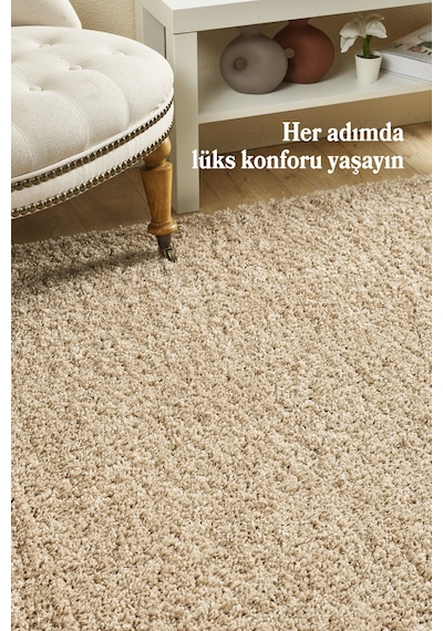 Modern Desensiz Bej Halı Salon Halısı Oturma Odası Halısı Çocuk Halısı Yumuşak Özel Ölçü Halı