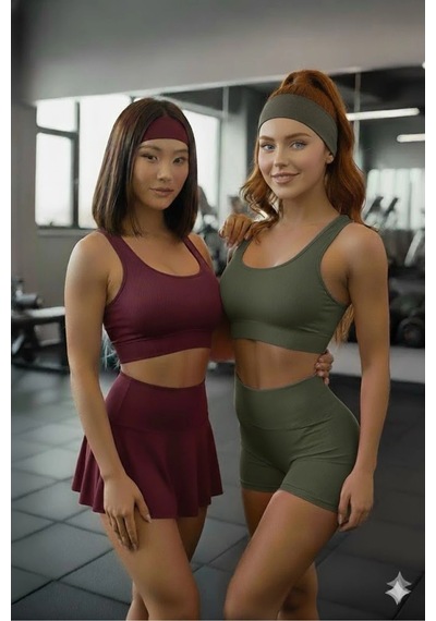 %100 Pamuklu Penye Esnek Yumuşak Spor Saç Bandı Kombin Sihirbazı Set Çok Renkli2