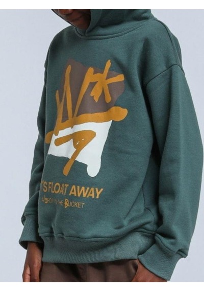 Jack Lions Erkek Çocuk Desenli Şardonlu 3 İplik Sweatshirt-14259 YESIL