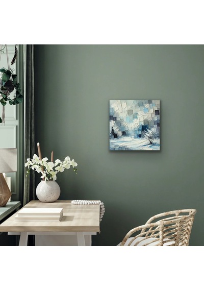 Kış Mevsimi Kanvas Tablo 60x60cm Çok Renkli