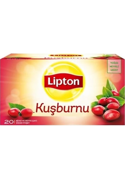 Lipton Kuşburnu Karışık Bitki Çayı Süzen Poşet 20 x 2.5 G